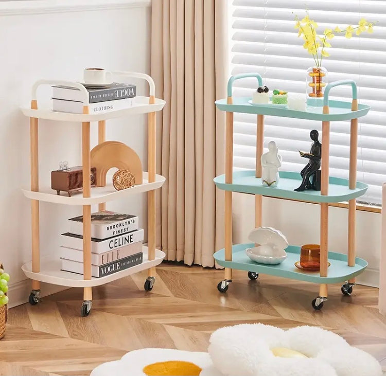 Creative 3 Layer Storage Cart, Multifunctional Rack For Kitchen, Food Serving Trolley Creative 3 Layer Storage Cart, Multifunctional Rack For Kitchen, Food Serving Trolley